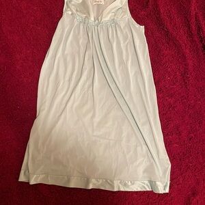 vintage vanity fair seafoam green nighty